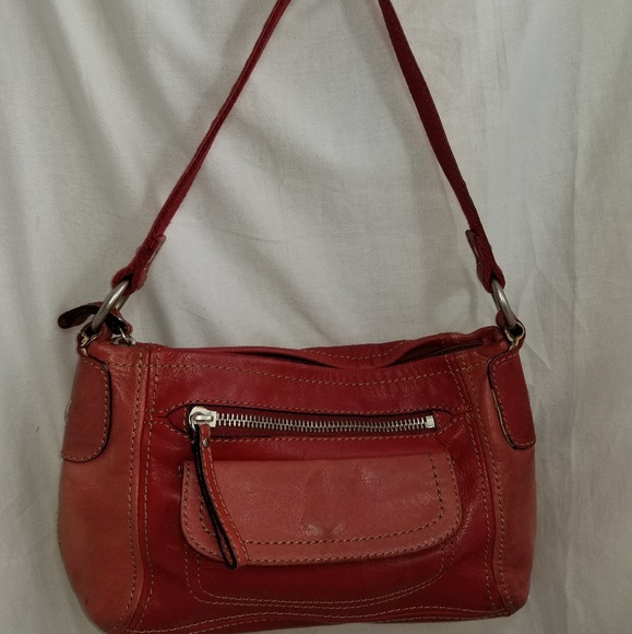 Fossil Handbags - # A9,500 Fossil Red Pink Leather Shoulder Bag